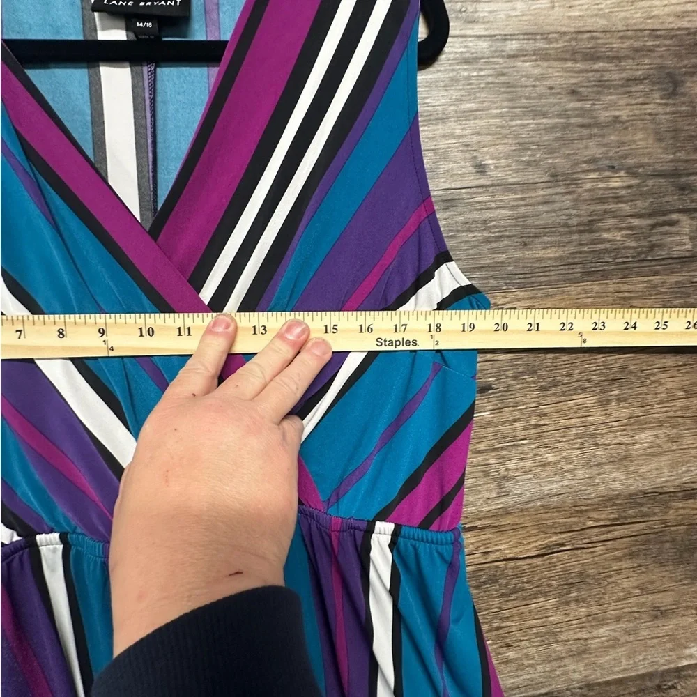 Lane Bryant Striped Midi Dress - Blue and Purple - Picture 5 of 7